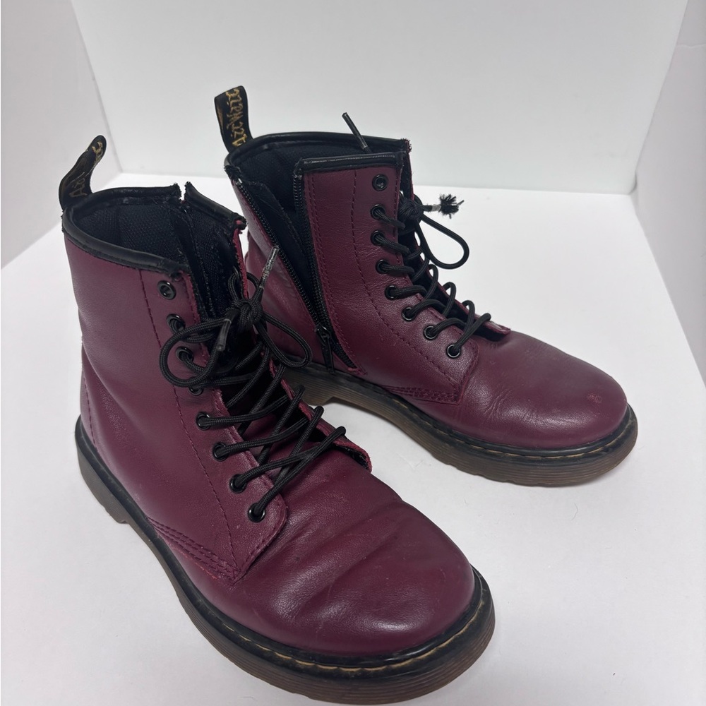 Dr. Martens Cherry Red Lace-Up Boots Size 4 women’s